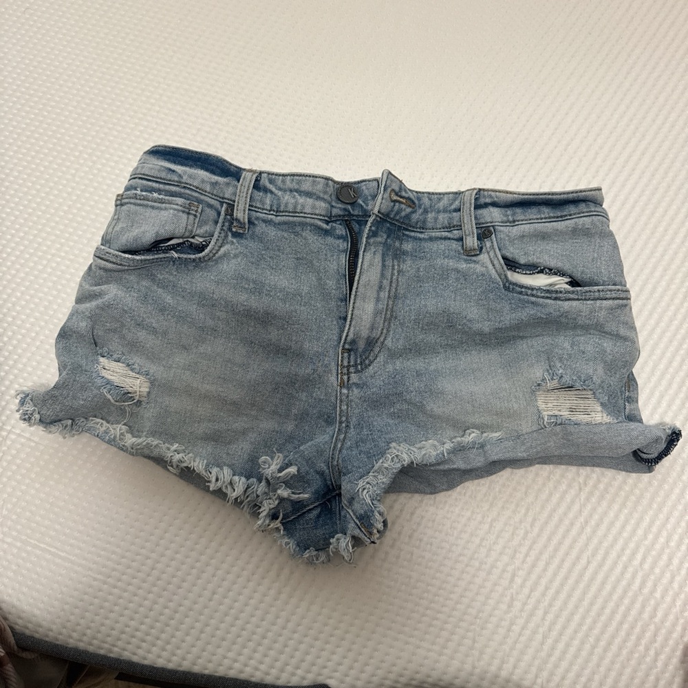 Kut from the Kloth Light Blue Distressed Jean Shorts